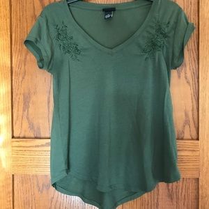 Cute army green top